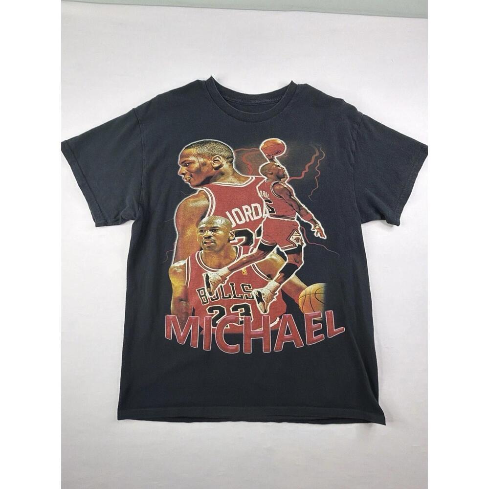 Michael Jordan T Shirt Mens Gray Chicago Bulls Nba Basketball